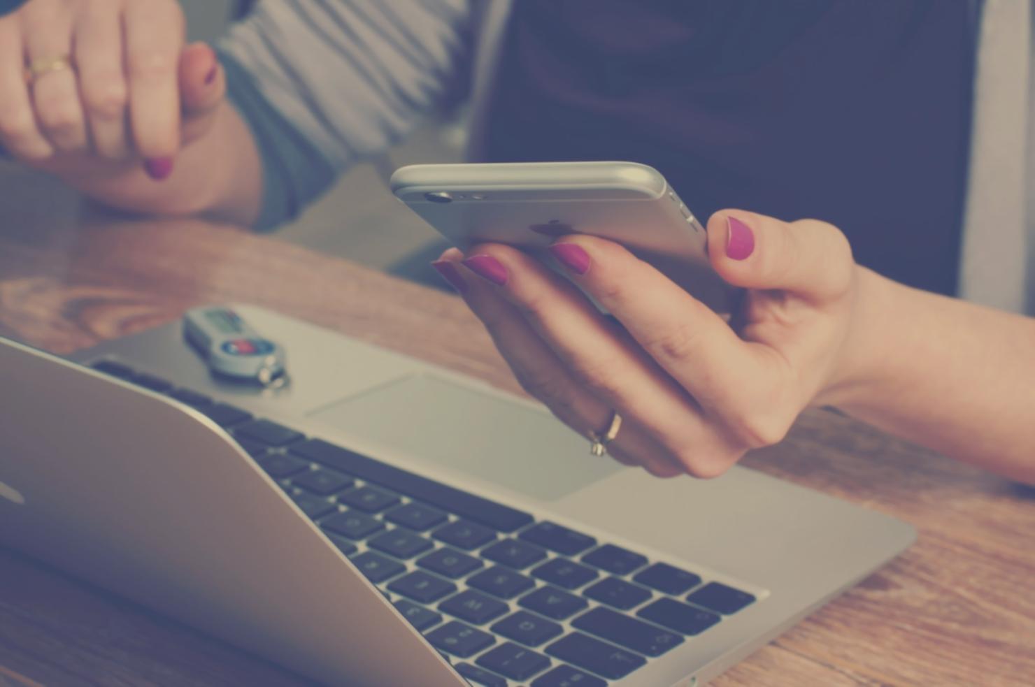 Mobile app design process showing user testing and interface development